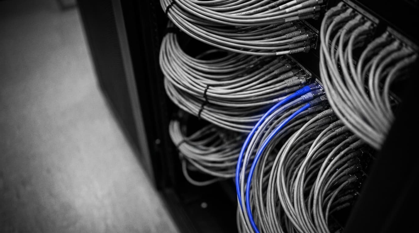 Netzwerk-Patchpanel mit aktiver Signal-Route