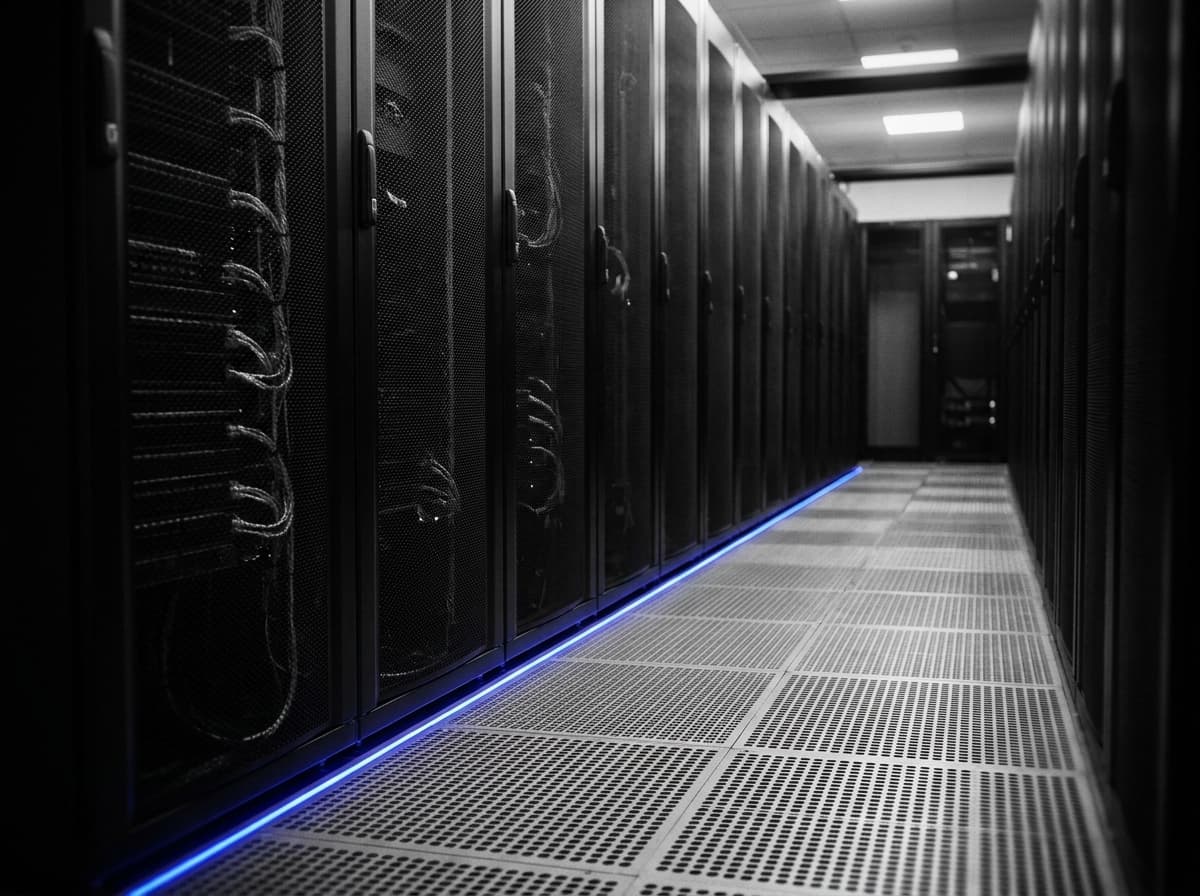 Strukturierte Enterprise-LAN-Verkabelung mit Patch-Panel und Access-Switches im Serverschrank
